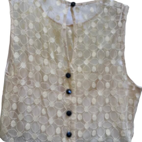 Milly Yellow And Black Lace Sheath Dress Bow Waist Button Back size 2 - Picture 7 of 13